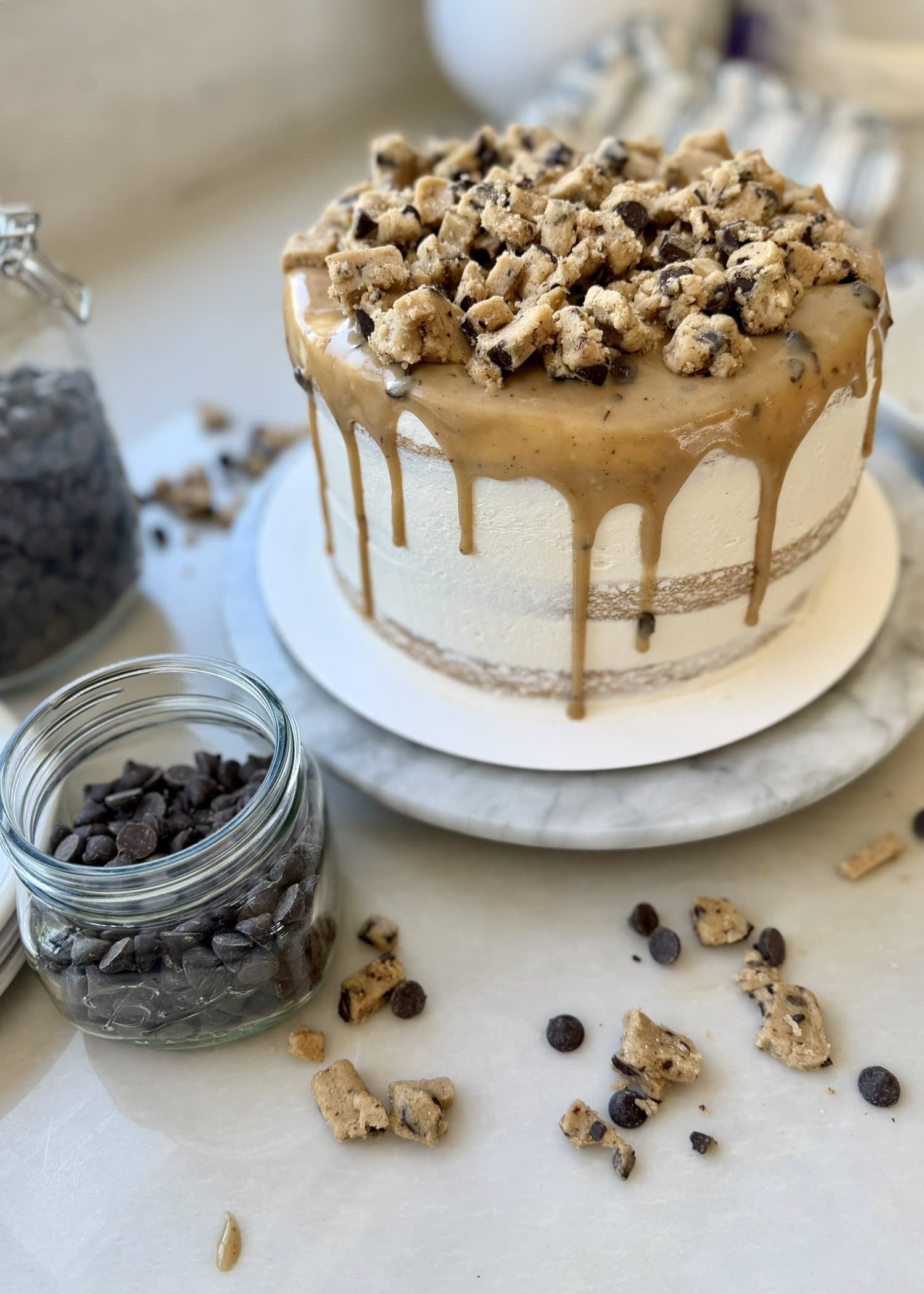 Cookie Dough Lava Cake, finished and ready to serve