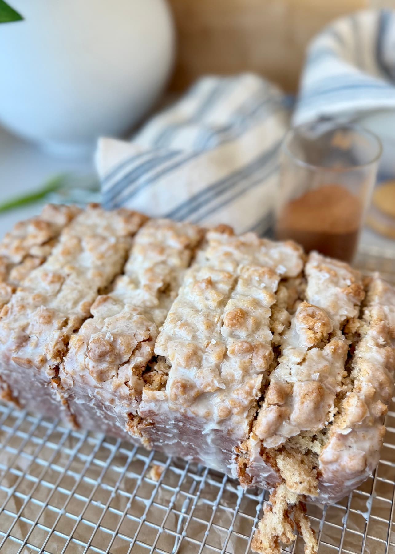 French Toast Old-Fashioned Donut Loaf, finished and ready to serve