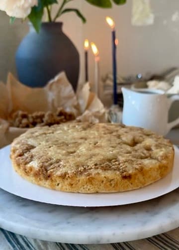Layered Coffee Cake: baked layer
