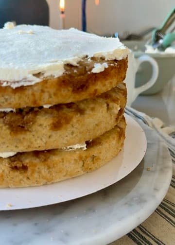 Layered Coffee Cake: stacked layers