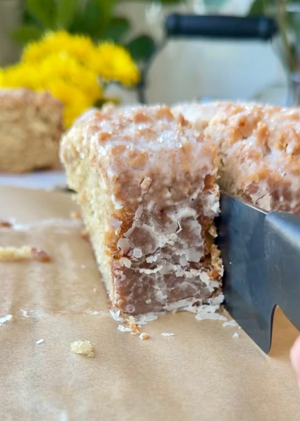 Old-Fashioned Donut Loaf, finished and ready to serve
