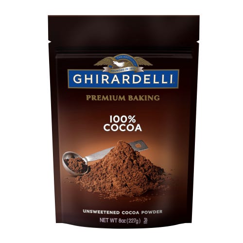 Ghirardelli natural cocoa powder product packaging