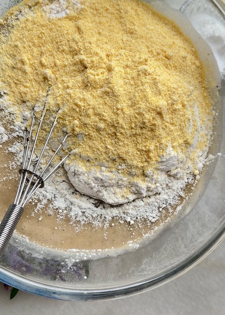 Warm Banana Cornmeal Cinnamon Roll Poke Cake: B90D81D9 8B18 4C33 9E7D 37B3D6304A62 1 105 c