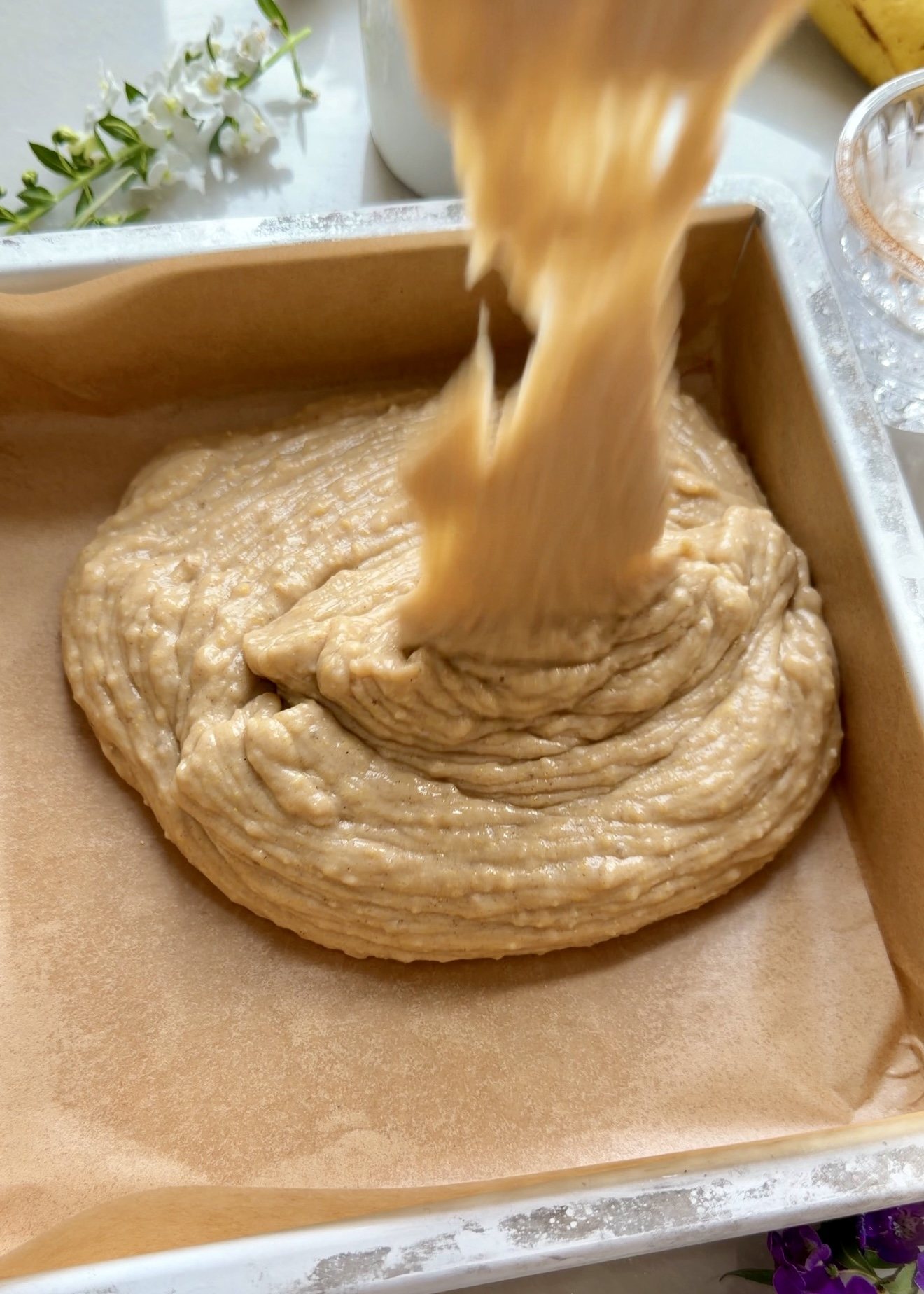 Warm Banana Cornmeal Cinnamon Roll Poke Cake: E1A3ADFE 7B95 4FF7 AAFB CDDFAB6962BB 1 201 a