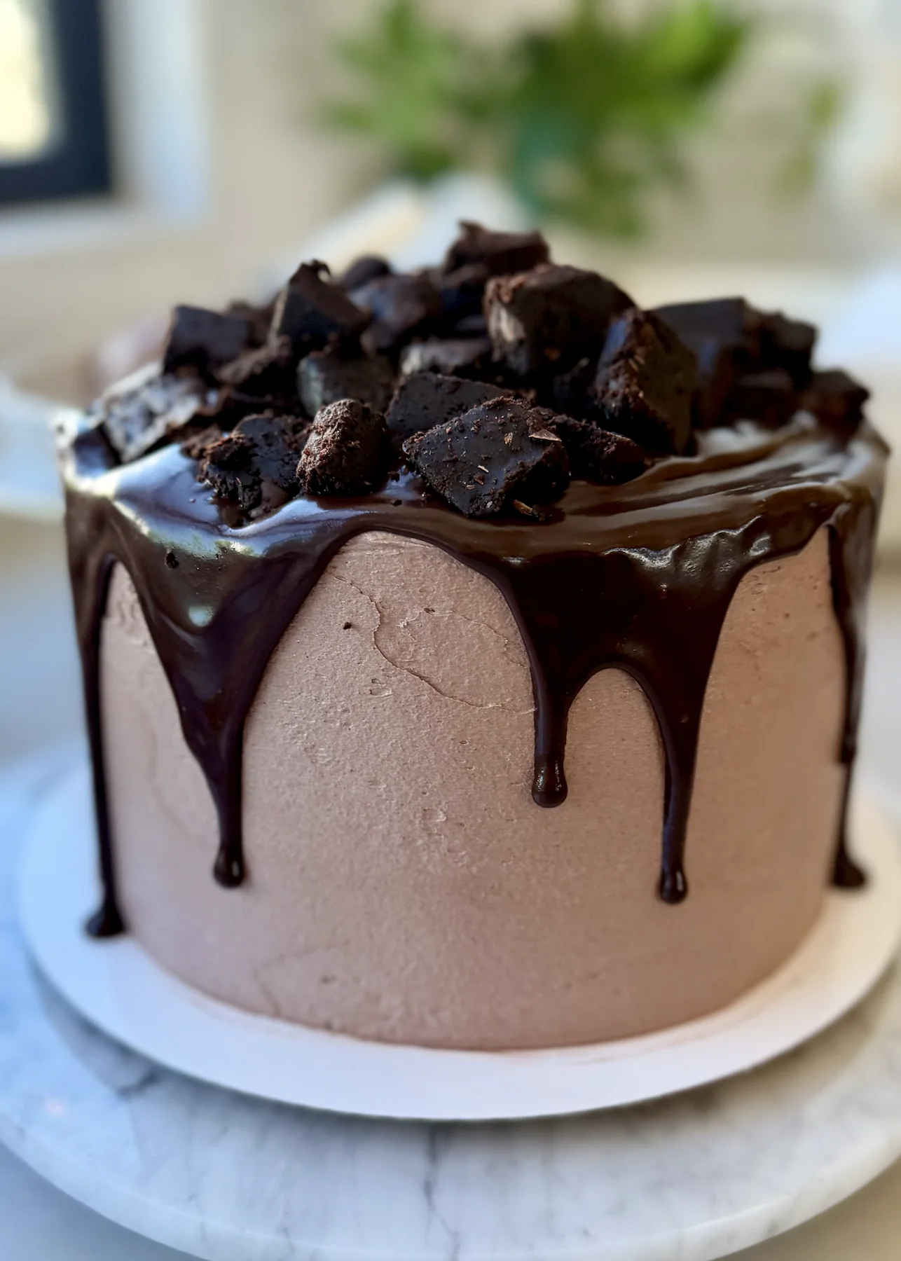 Cut Brownie Lava Cake with brownie filling and chocolate layers