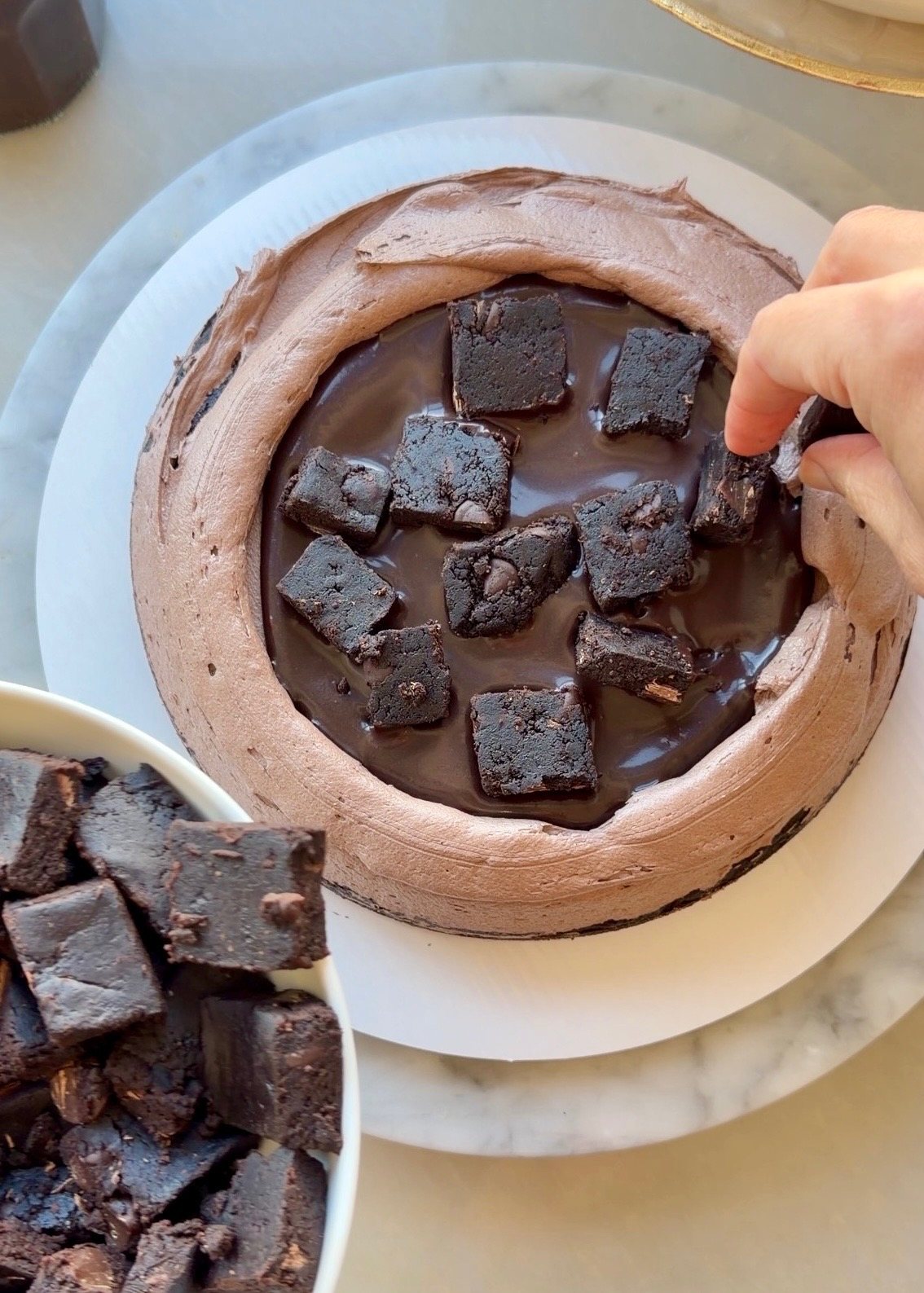 Brownie Lava Cake: brownie squares