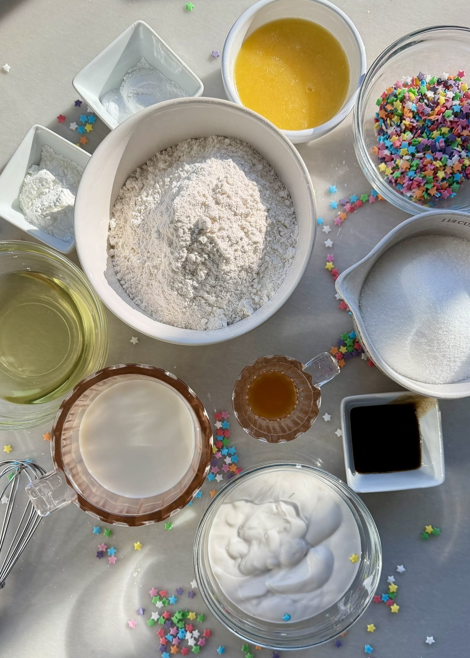 Cake Batter Donut Loaf: ingredients
