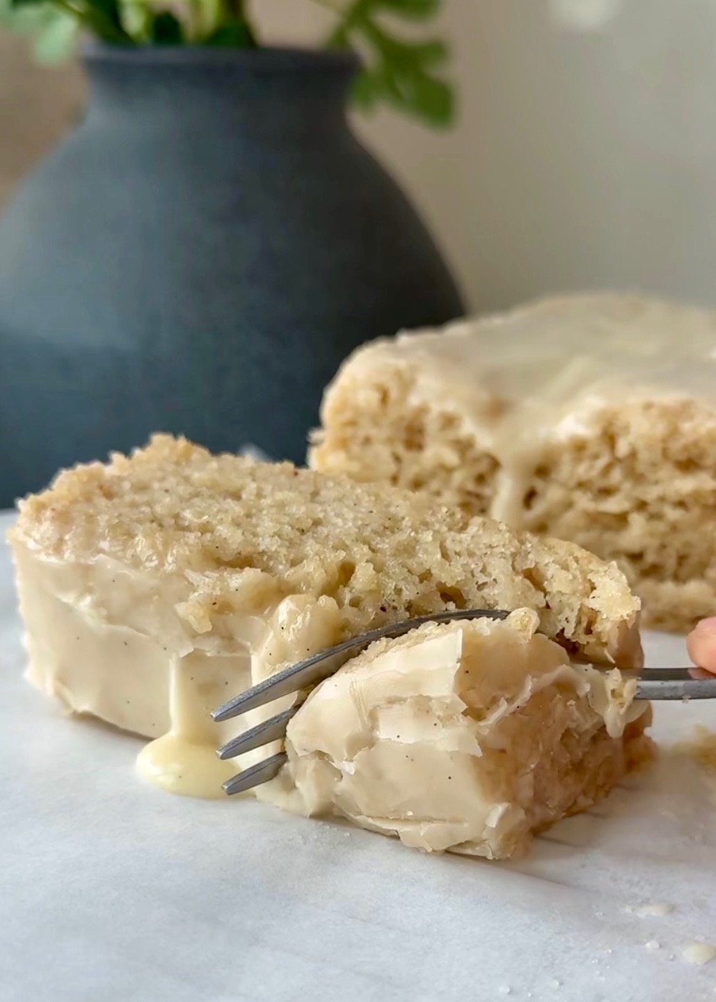 Gluten-Free Old-Fashioned Donut Loaf, finished and ready to serve