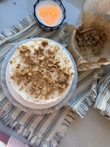 Layered Coffee Cake: overhead