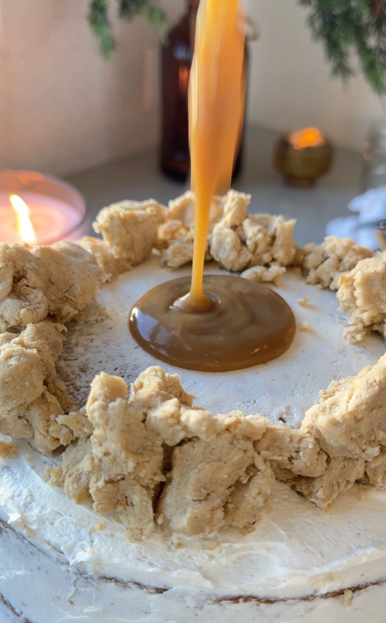 Oatmeal Cookie Dough Lava Cake: 04 top lava