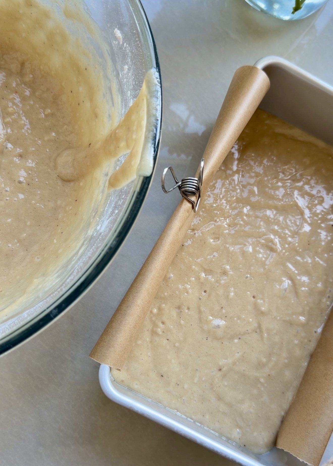 Old-Fashioned Donut Loaf: batter pan