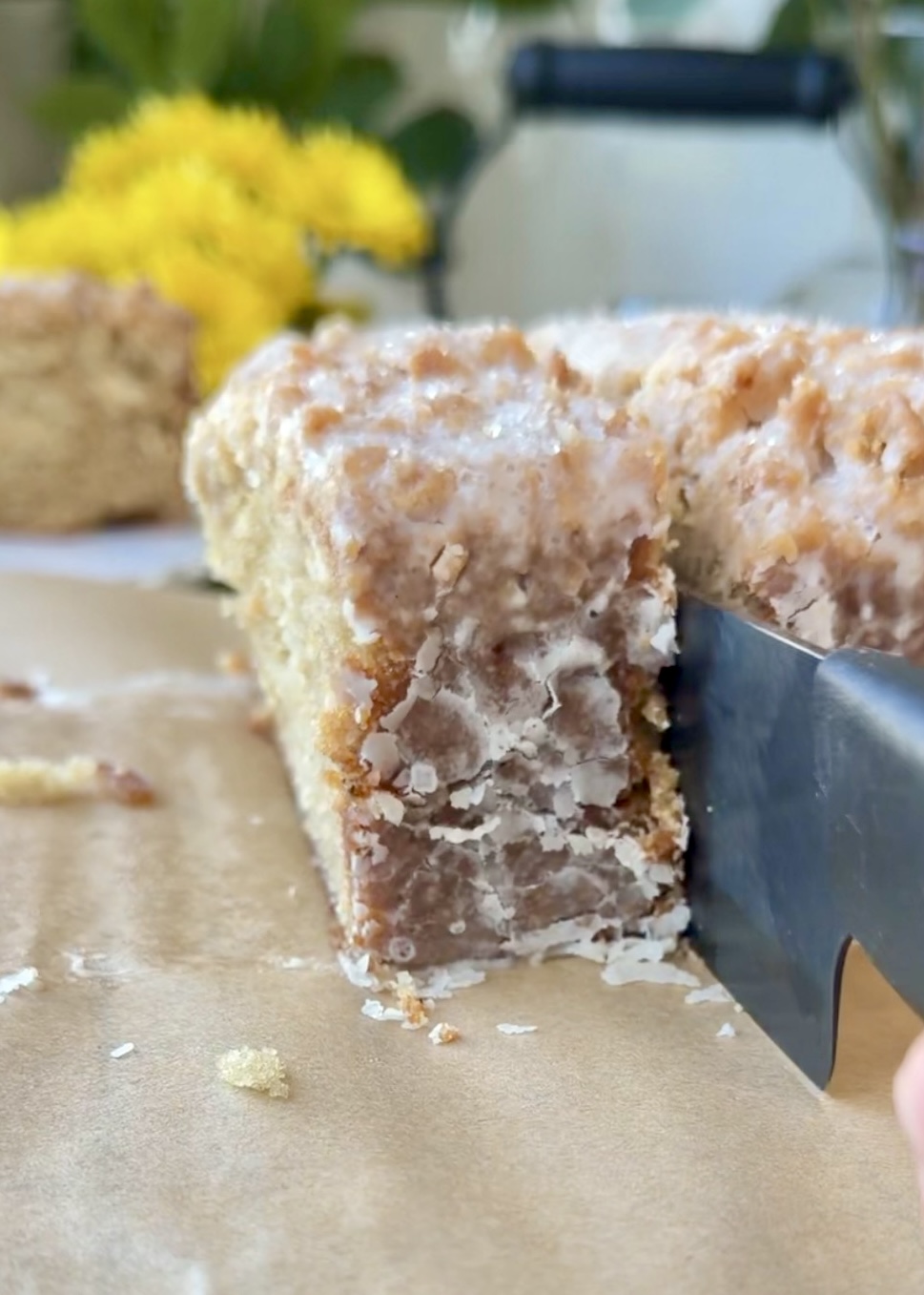 Old-Fashioned Donut Loaf, finished and ready to serve