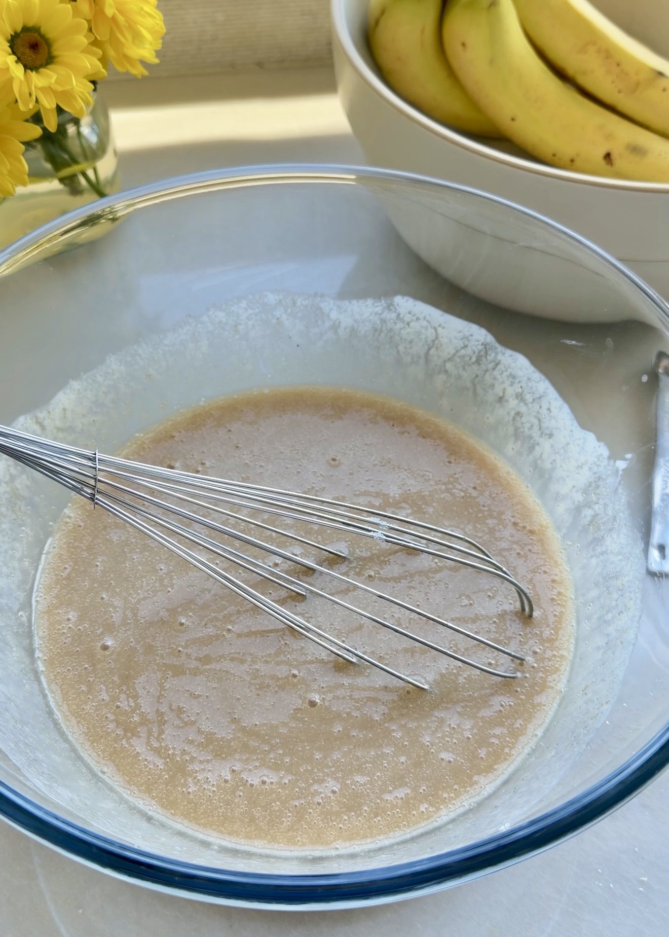 Old-Fashioned Donut Loaf: wet mix