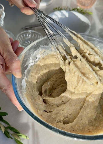 Pistachio Donut Loaf: batter