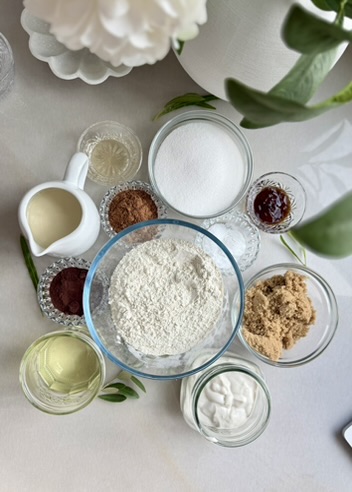 Red Velvet Lava Cake: ingredients