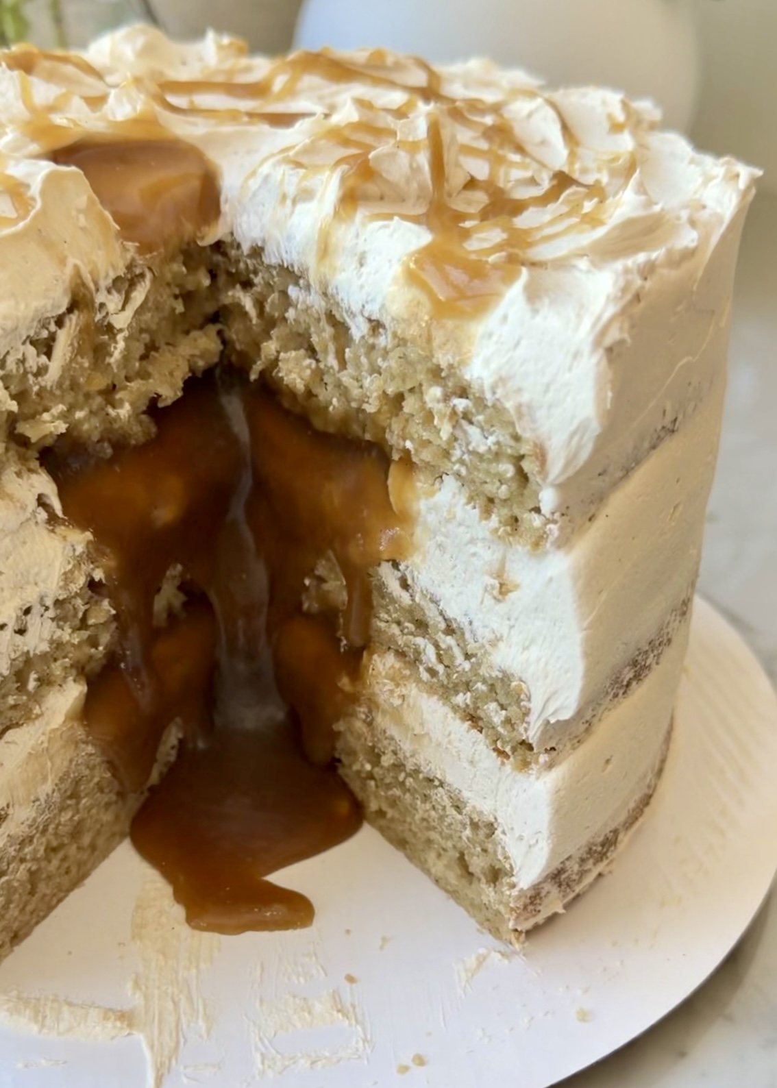 Salted Caramel Macchiato Lava Cake, finished and ready to serve