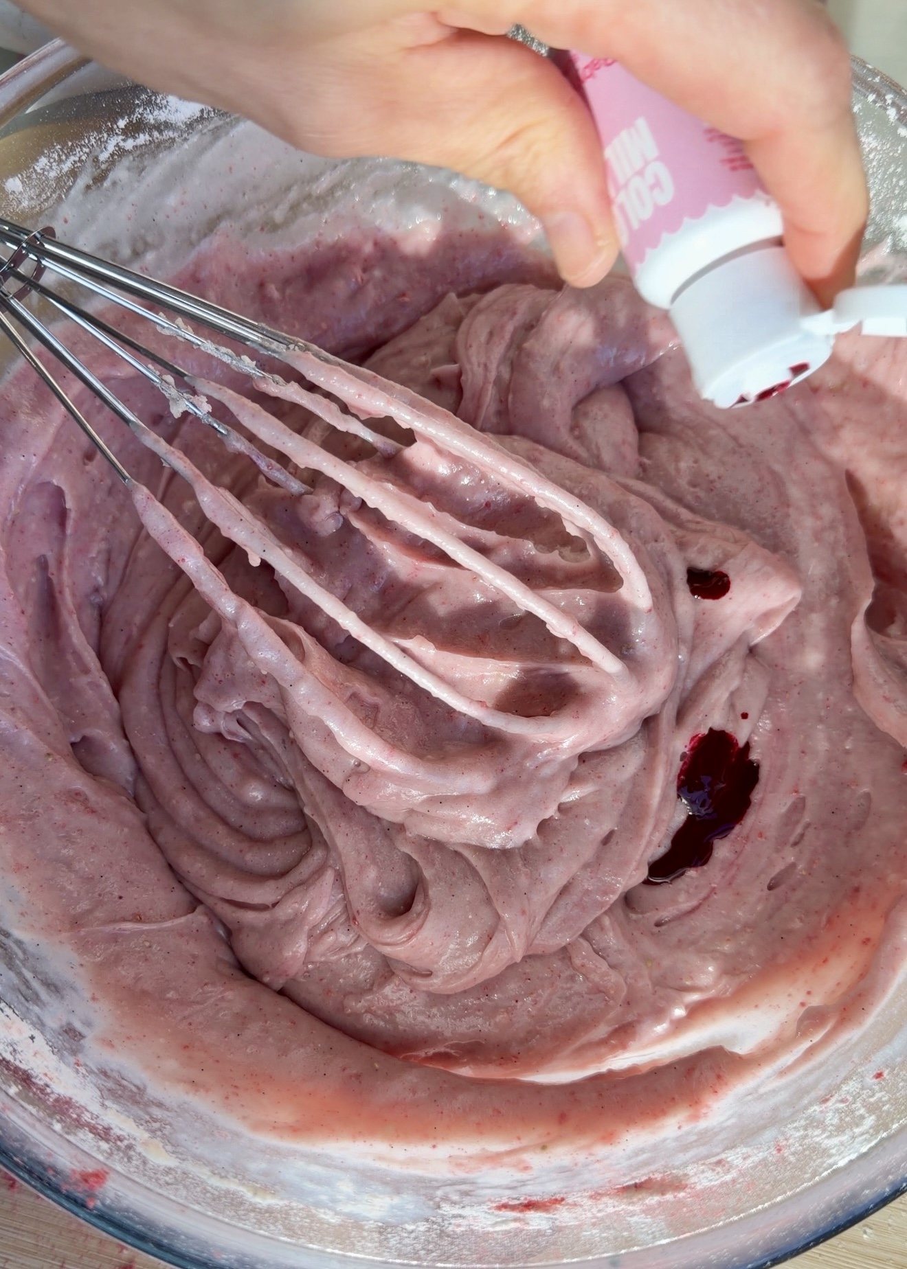 Strawberry Old-Fashioned Donut Loaf: strawberry emulsion