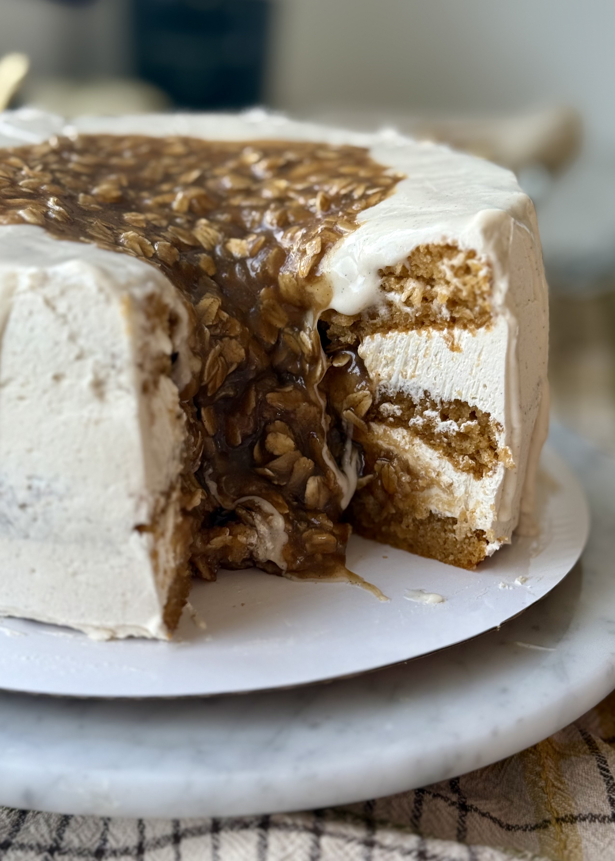 Sweet Potato & Oatmeal Caramel Lava Cake, finished and ready to serve