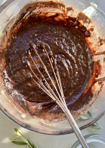 Warm Mocha Poke Cake: batter